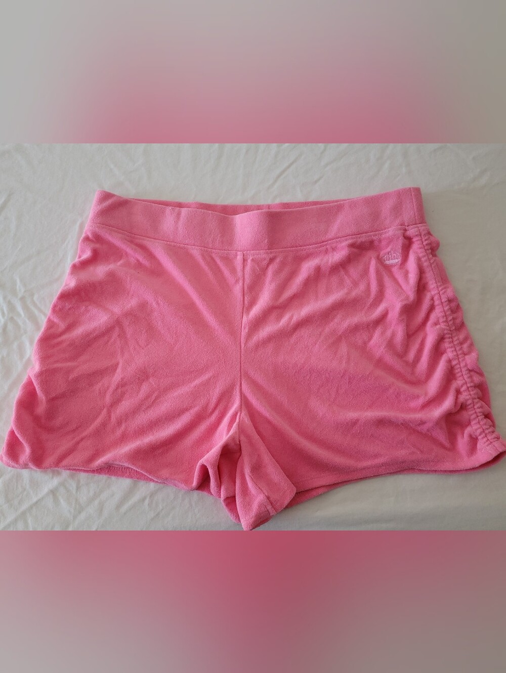 Juicy Couture Barbie Pink Terry Cloth Lounge Shorts Size XXL EUC!